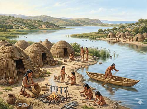 十三夜の月のイラスト
