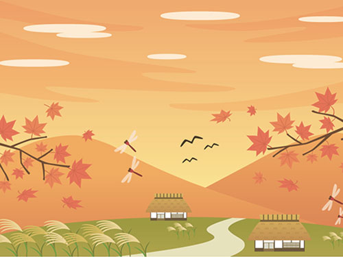 十三夜の月のイラスト