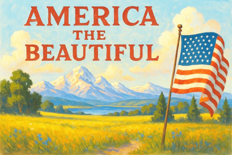 America the Beautiful の歌詞をイメージしたイラスト