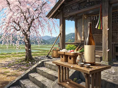 十三夜の月のイラスト
