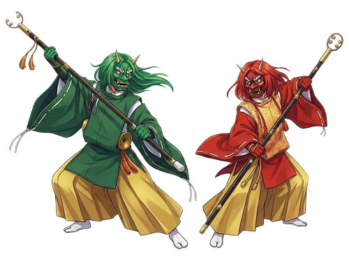 節分での鬼の姿を描いたイラスト