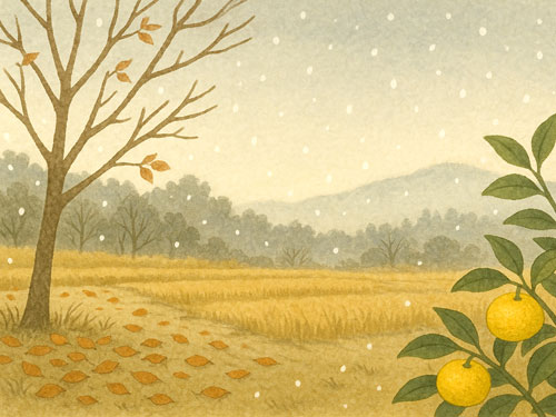 十三夜の月のイラスト
