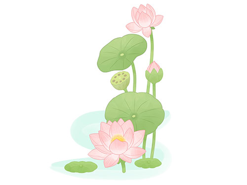 十三夜の月のイラスト
