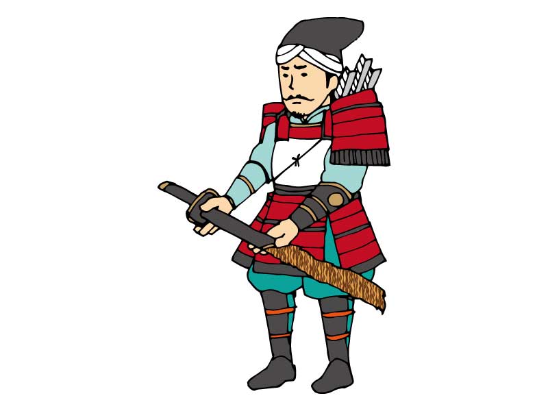 コラム挿絵：新田義貞の肖像イラスト