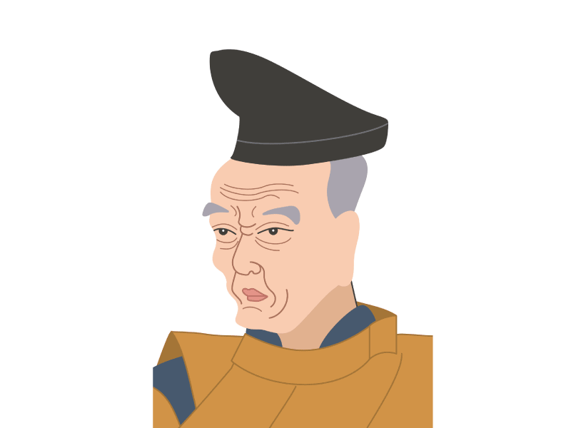 コラム挿絵:近松門左衛門の肖像イラスト