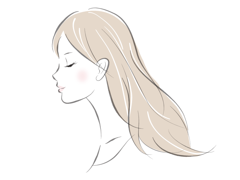 コラム挿絵:ロングヘアの女性のイラスト