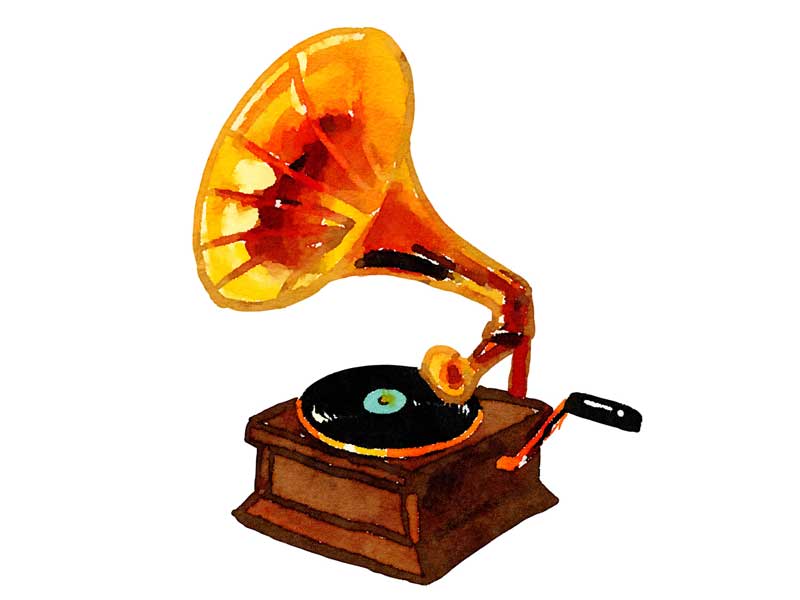 蓄音機のイラスト