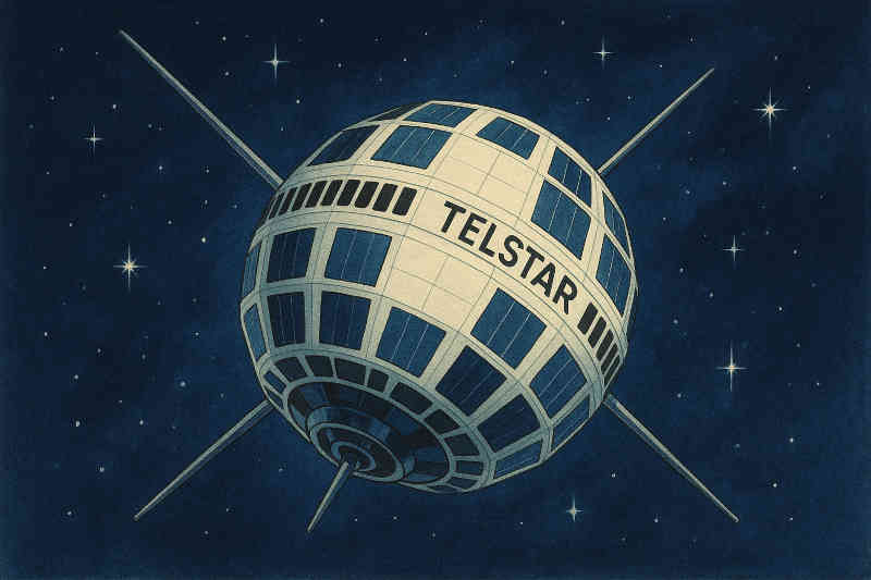 人工衛星テルスターのイラスト