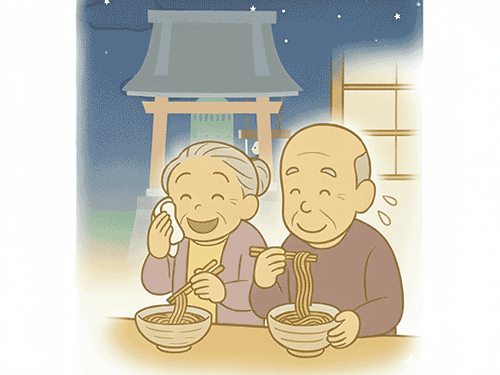 十三夜の月のイラスト
