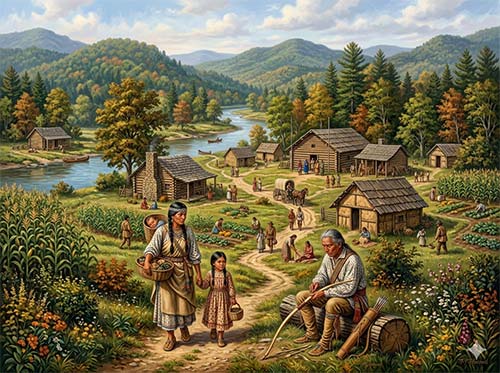 十三夜の月のイラスト
