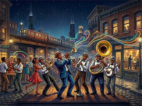 十三夜の月のイラスト
