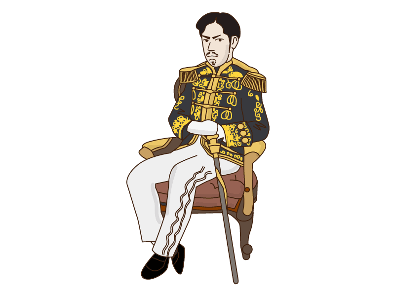 コラム挿絵:明治天皇のご肖像イラスト
