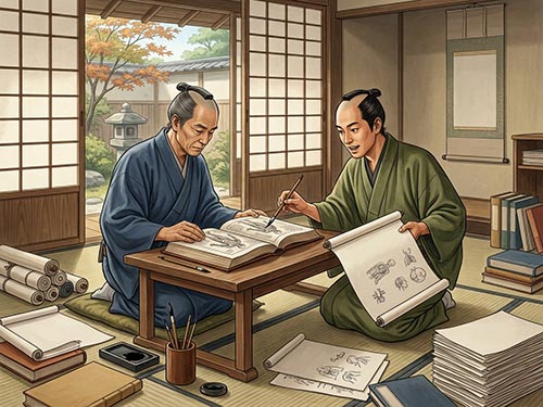 十三夜の月のイラスト
