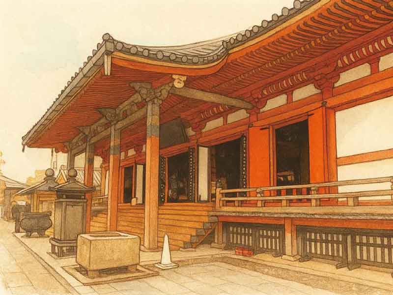 コラム挿絵:六波羅蜜寺のイラスト