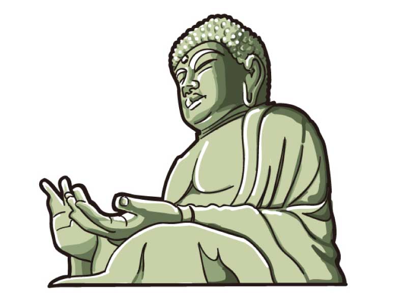 コラム挿絵:東大寺の大仏様のイラスト