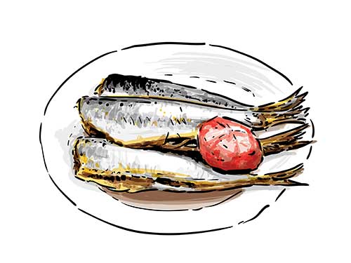 十三夜の月のイラスト
