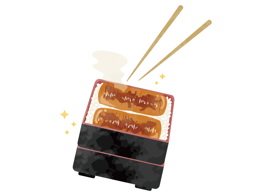 うなぎの蒲焼を描いたイラスト