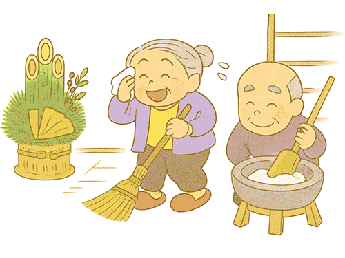 十三夜の月のイラスト
