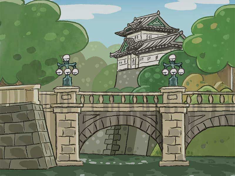 コラム挿絵:江戸城を描いたイラスト