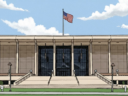 手話で話す女性のイラスト