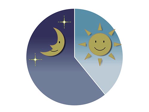 十三夜の月のイラスト
