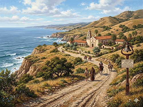 エル・カミノ・レアルの風景イラスト